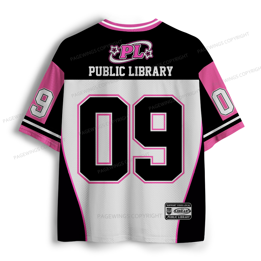 Pagewings Punk Than The Public Library Unisex Mesh Jersey