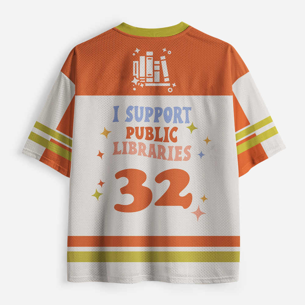 Pagewings Public Libraries are the only Data Centers I Support Unisex Mesh Jersey
