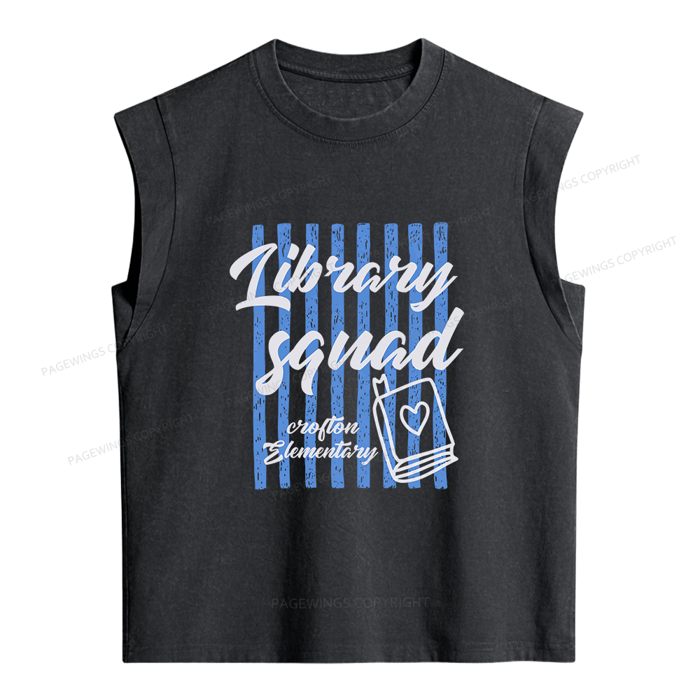 Pagewing Personalized Librarian Women's Washed Tank Top