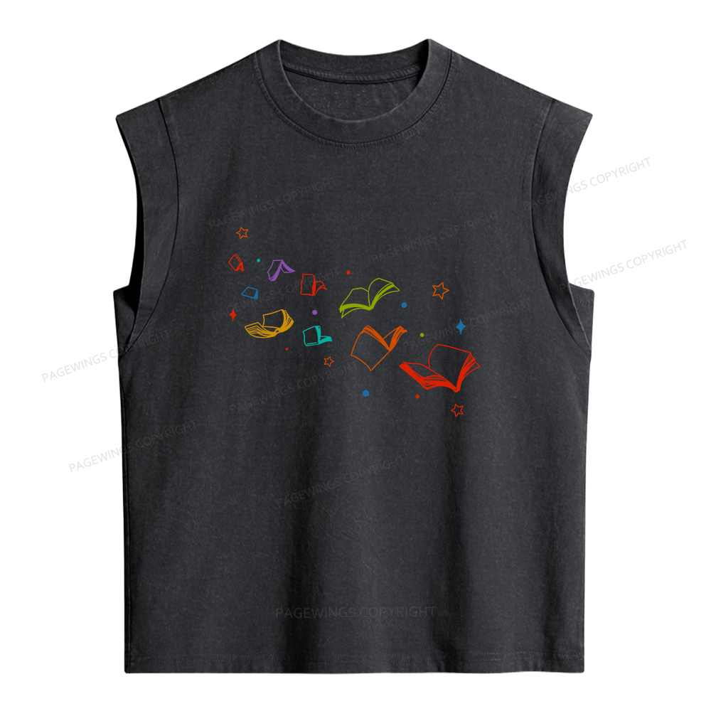 Pagewing Libraries Are For Everyone Women's Washed Tank Top