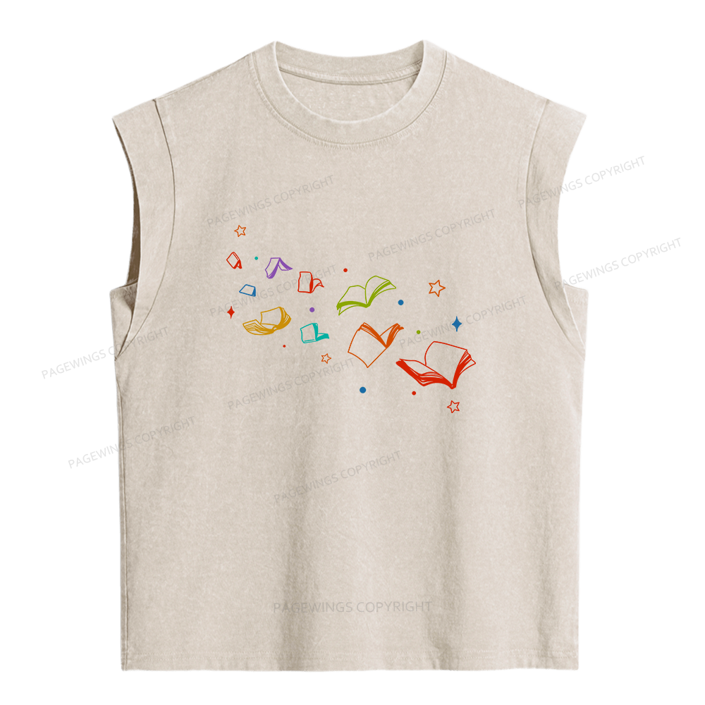 Pagewing Libraries Are For Everyone Women's Washed Tank Top