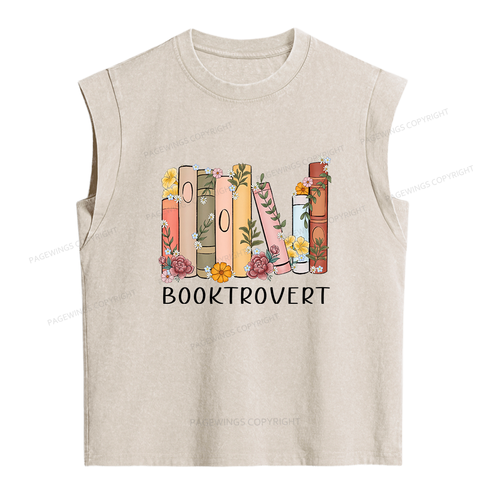 Pagewing Booktrovert Women's Washed Tank Top