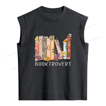 Pagewing Booktrovert Women's Washed Tank Top