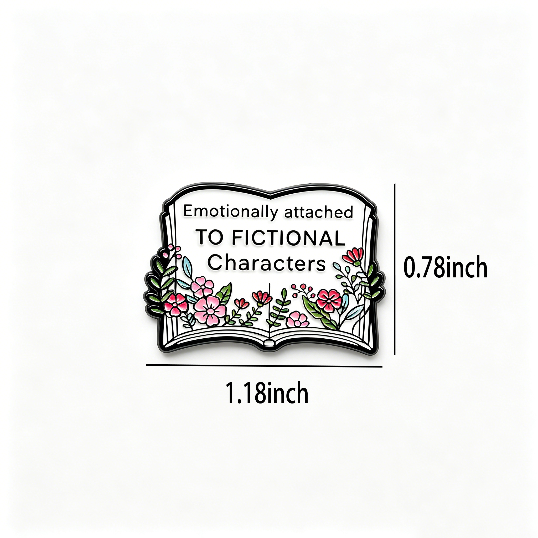 Pagewings Emotionally Attached To Fictional Characters Enamel Pin Badge