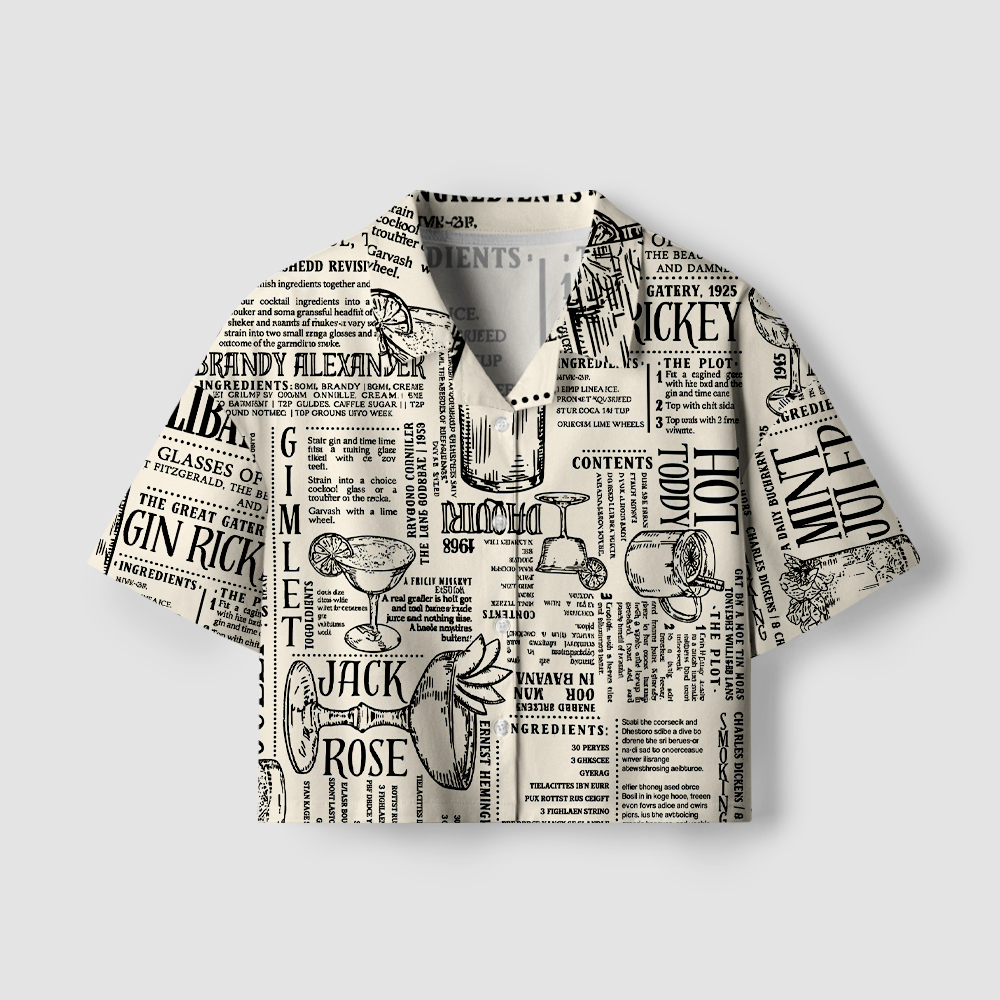 Pagewings Literature Lover Camp Collar Women's Camp Shirt
