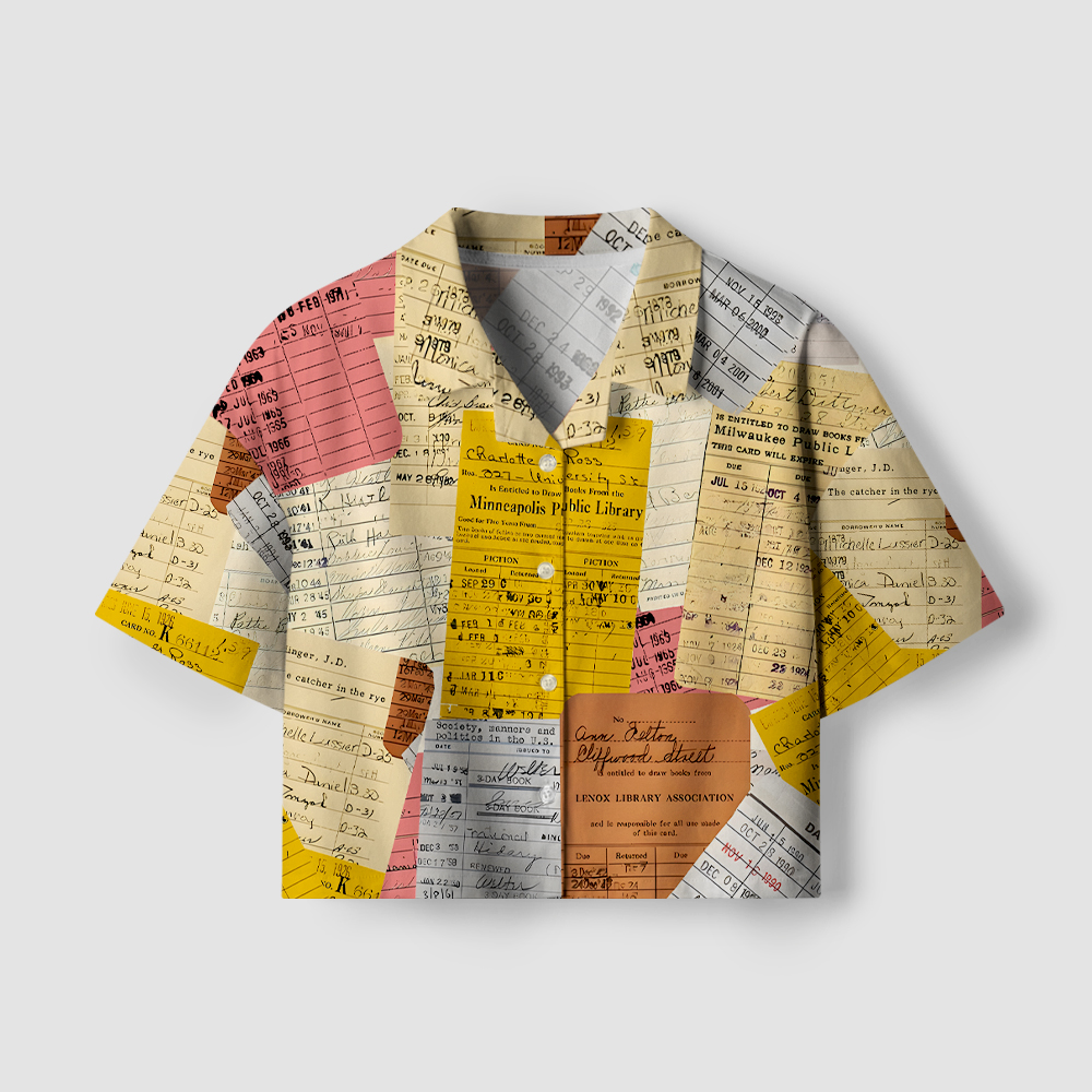 Pagewings  Public Library Camp Collar Women's Camp Shirt