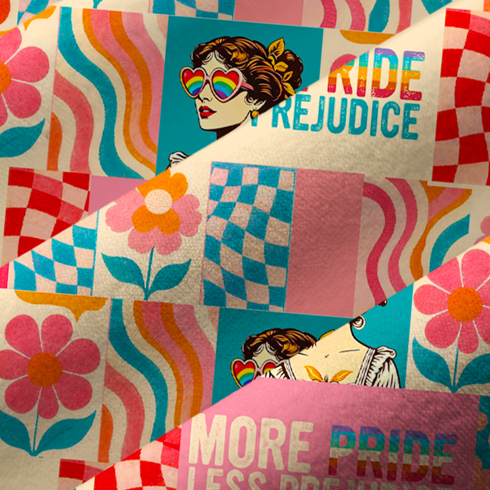 Pagewings More Pride Less Prejudice Camp Collar Women's Camp Shirt