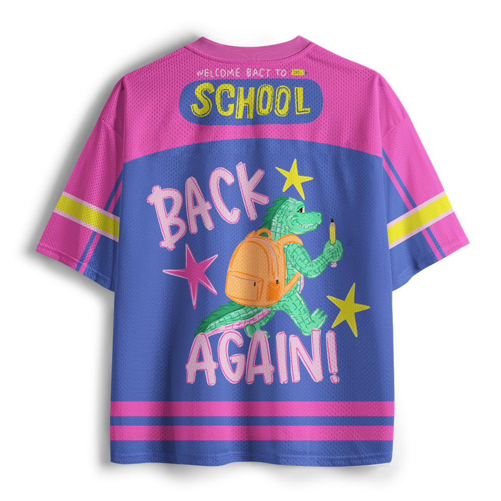 Pagewings Funny Gator Back To School Unisex Mesh Jersey