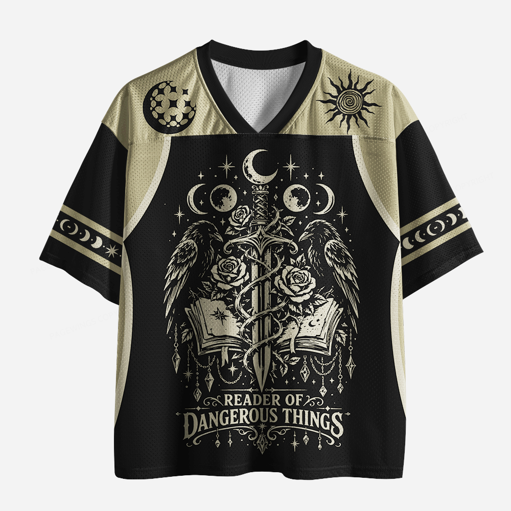 Pagewings Reader Of Dangerous Things Unisex Mesh Jersey