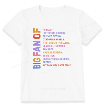 Pagewings Big Fan of Books Unisex Classic T-shirt