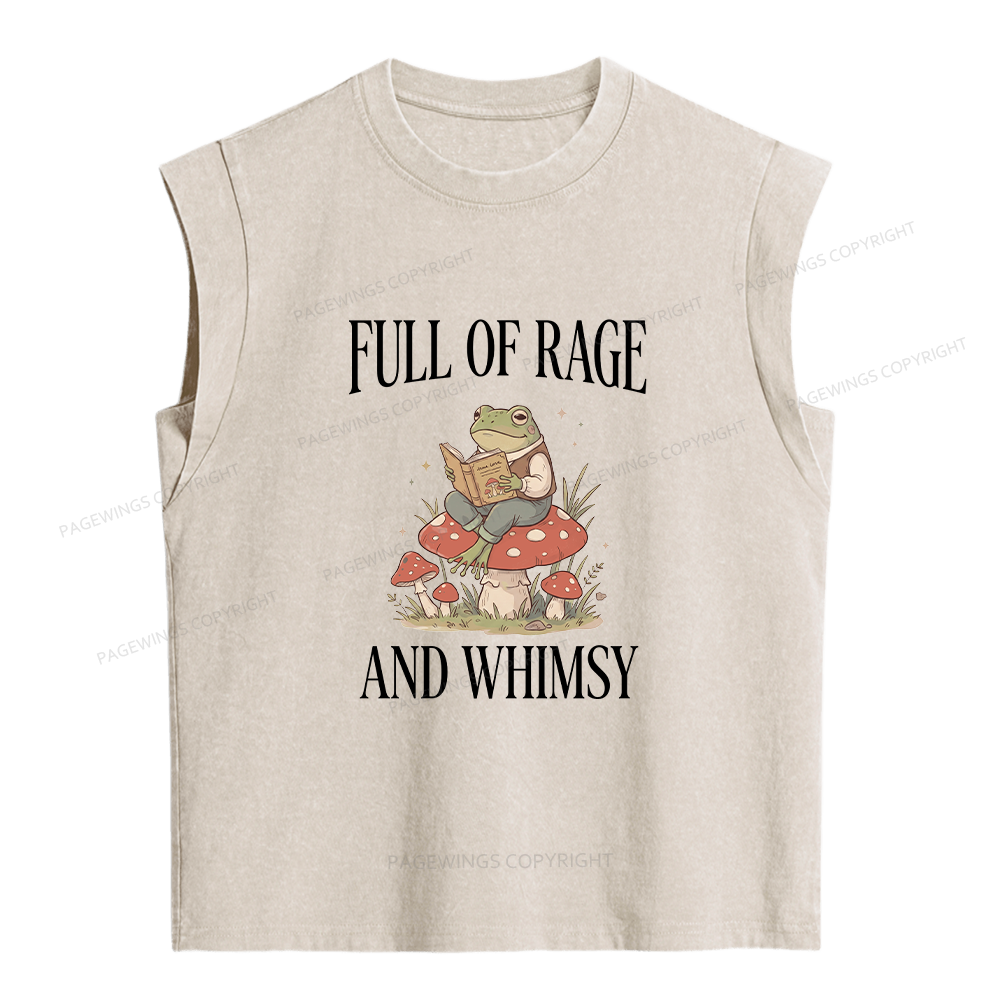 Pagewing Full of Rage and Whimsy Women's Washed Tank Top
