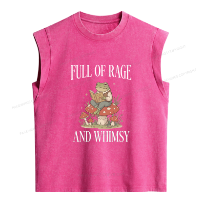 Pagewing Full of Rage and Whimsy Women's Washed Tank Top