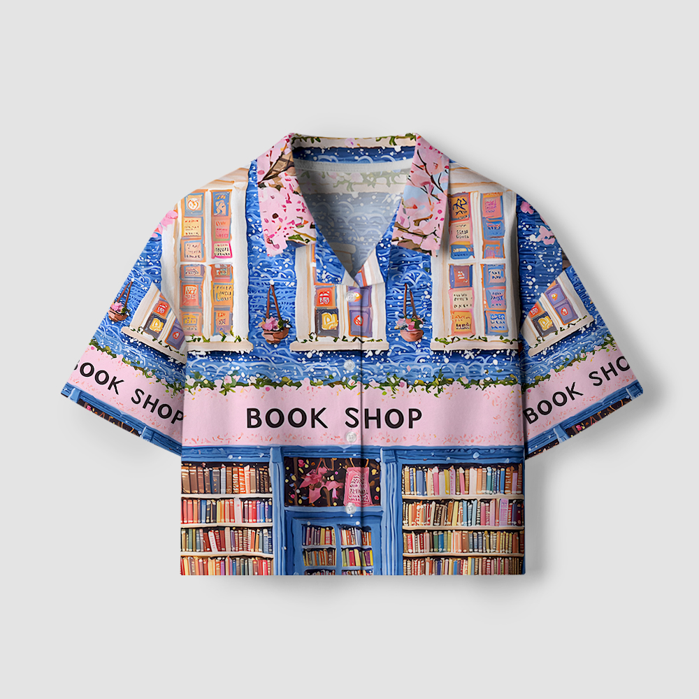 Pagewings Book Shop Women's Camp Shirt