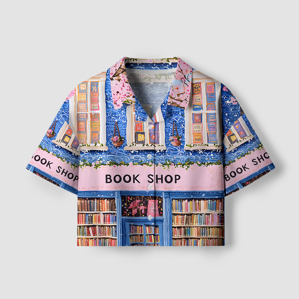 Pagewings Book Shop Women's Camp Shirt