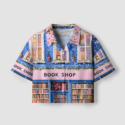 Pagewings Book Shop Women's Camp Shirt