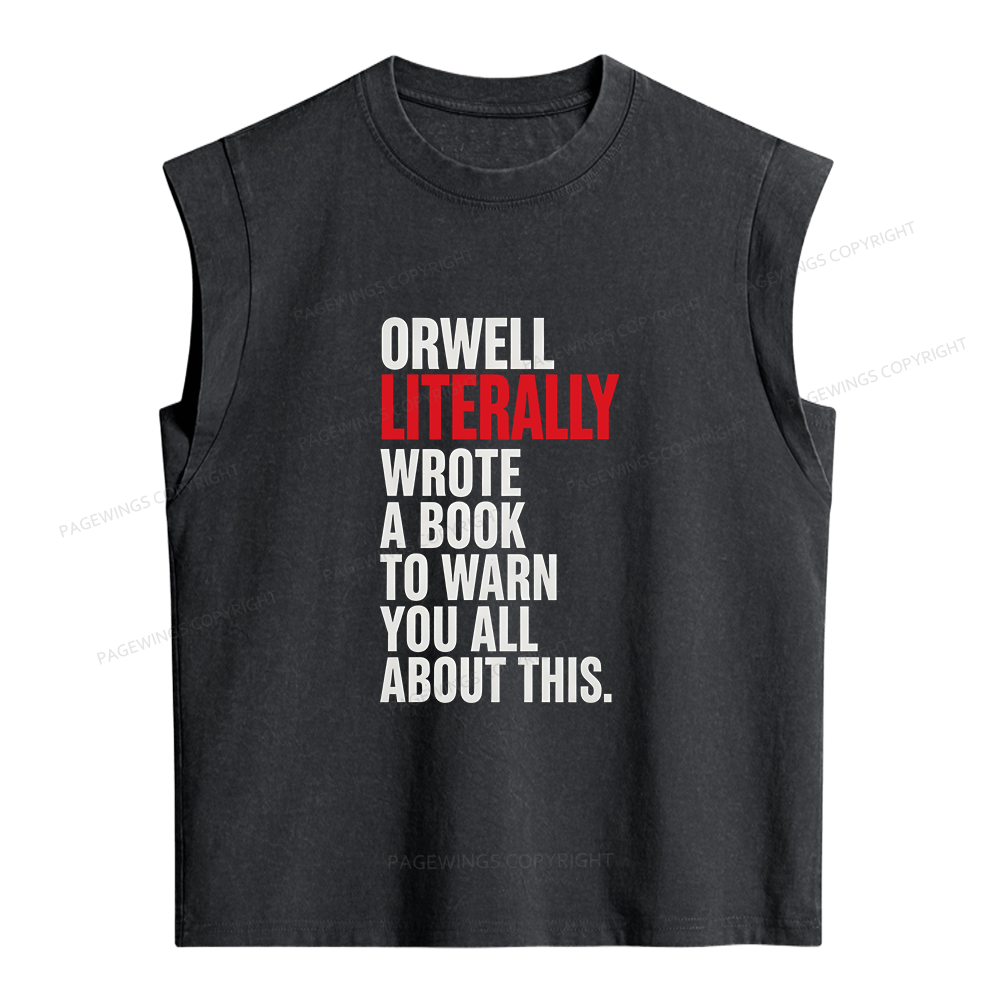 Pagewing I Literally Wrote A Book To Warn You Women's Washed Tank Top
