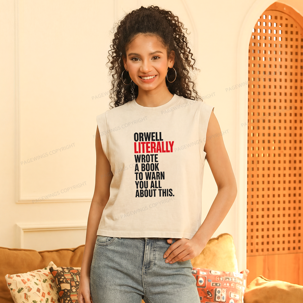 Pagewing I Literally Wrote A Book To Warn You Women's Washed Tank Top