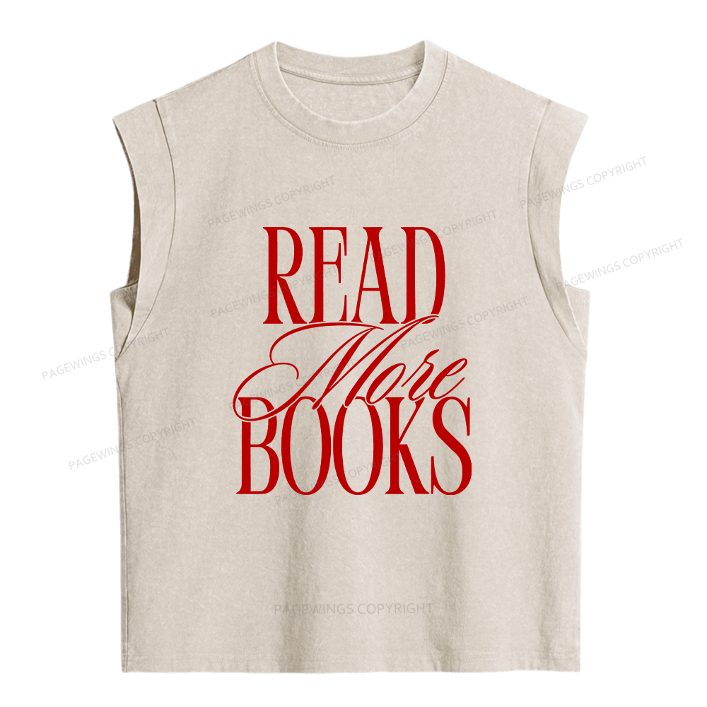 Pagewing Read More Books Women's Washed Tank Top