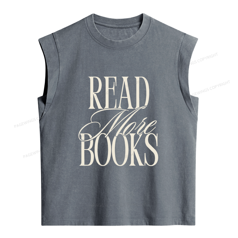 Pagewing Read More Books Women's Washed Tank Top