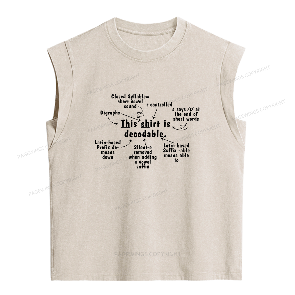 Pagewing Science of Reading Women's Washed Tank Top