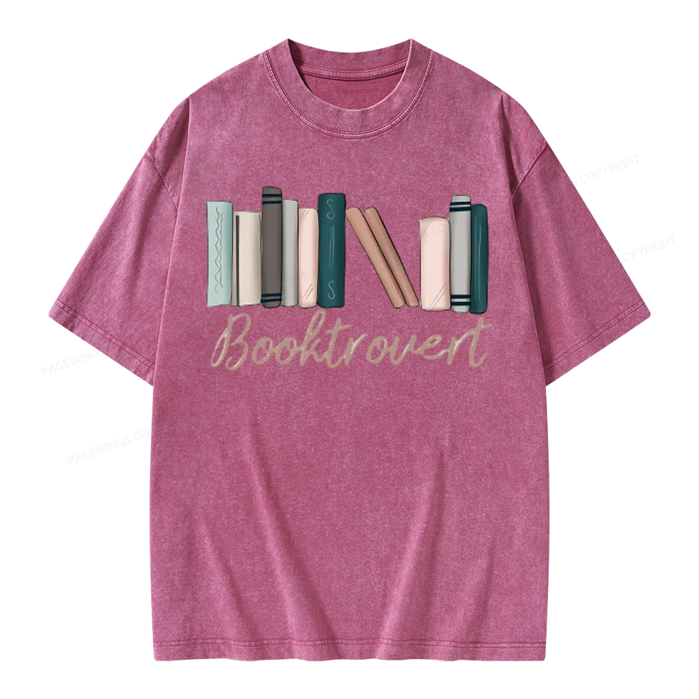 Pagewings Booktrovert Unisex Washed T-shirt