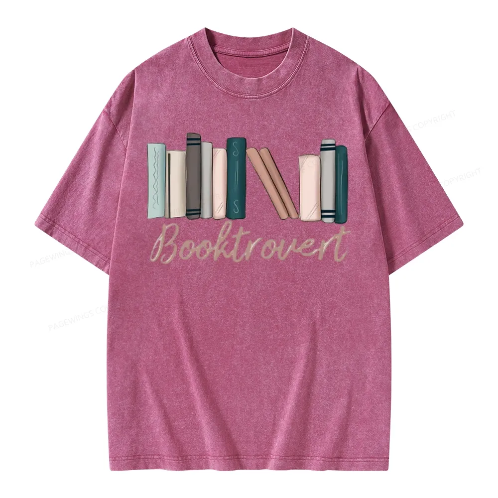 Pagewings Booktrovert Unisex Washed T-shirt