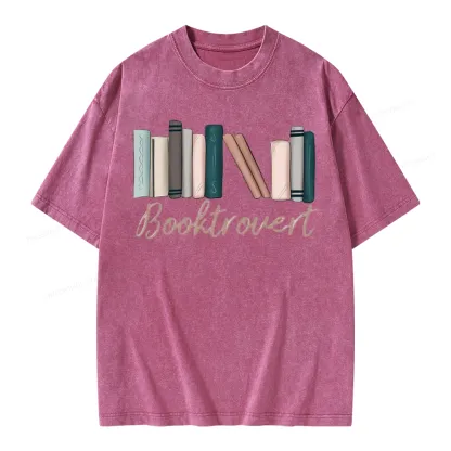 Pagewings Booktrovert Unisex Washed T-shirt