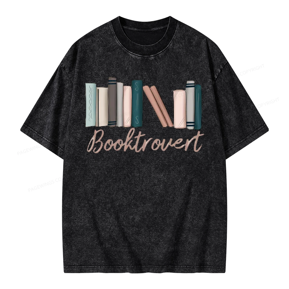 Pagewings Booktrovert Unisex Washed T-shirt