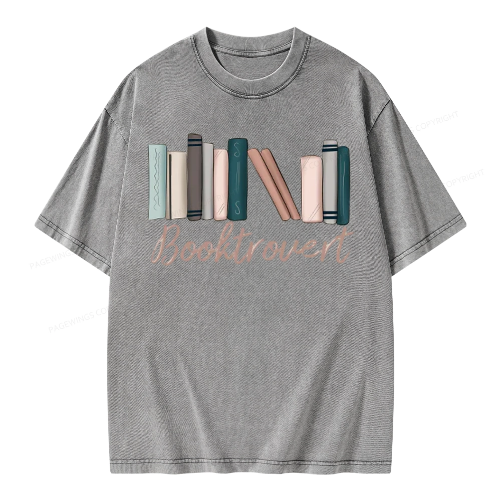 Pagewings Booktrovert Unisex Washed T-shirt