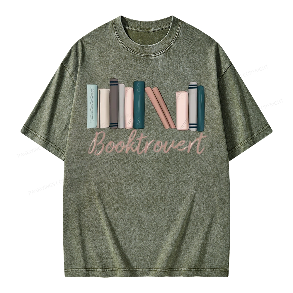 Pagewings Booktrovert Unisex Washed T-shirt