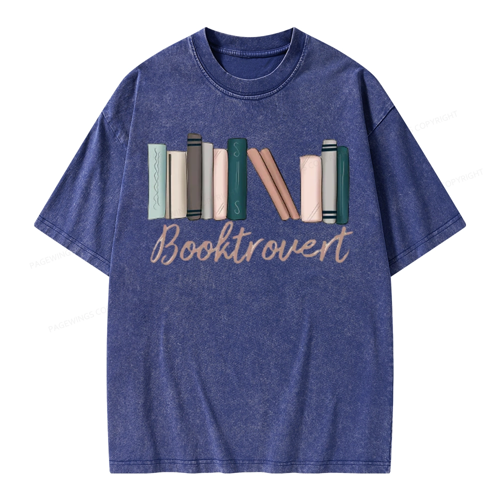 Pagewings Booktrovert Unisex Washed T-shirt
