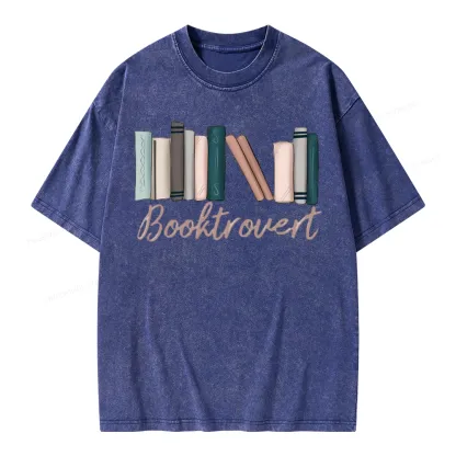 Pagewings Booktrovert Unisex Washed T-shirt