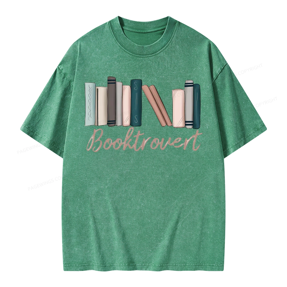 Pagewings Booktrovert Unisex Washed T-shirt