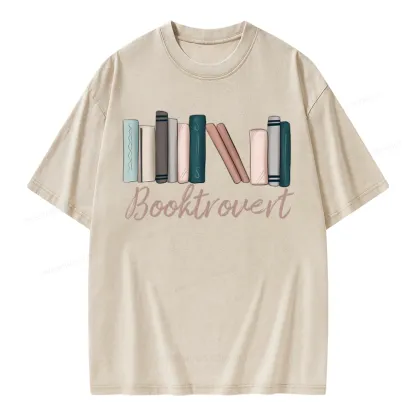 Pagewings Booktrovert Unisex Washed T-shirt