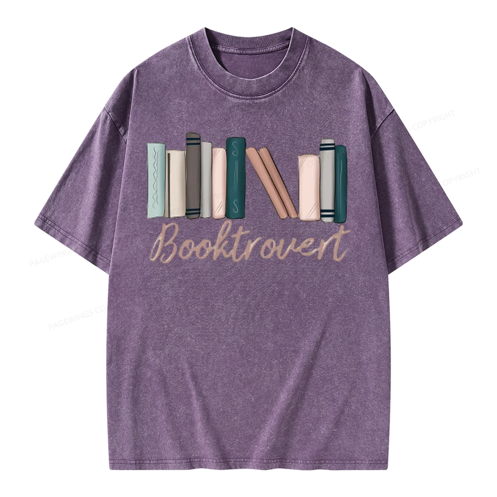 Pagewings Booktrovert Unisex Washed T-shirt