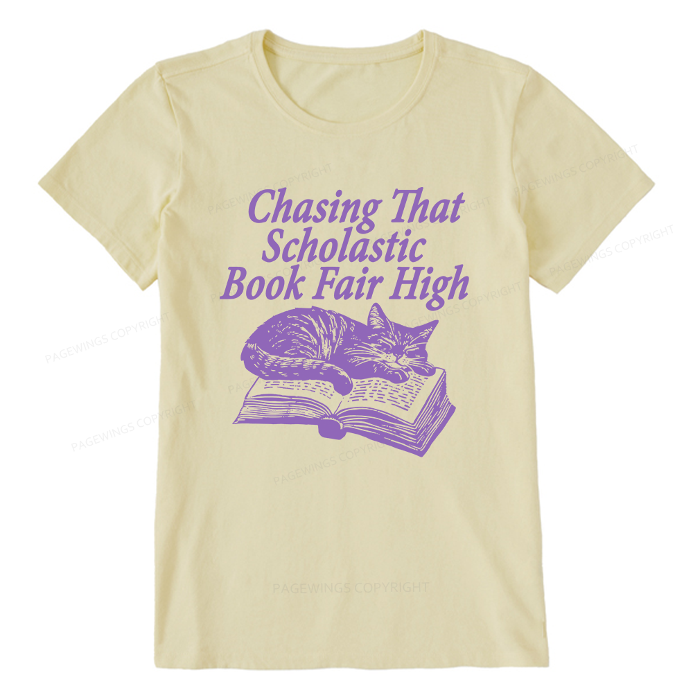Pagewings Chasing That Scholastic Book Fair High Unisex Classic T-shirt