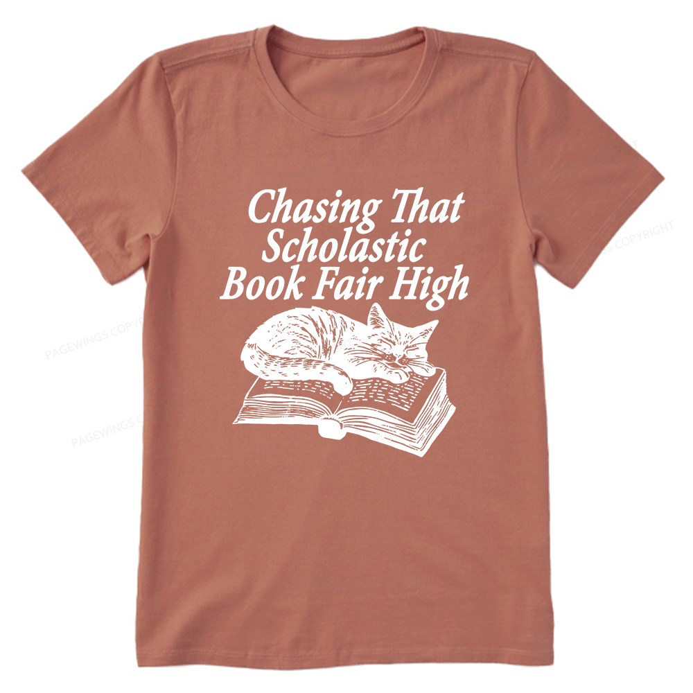 Pagewings Chasing That Scholastic Book Fair High Unisex Classic T-shirt