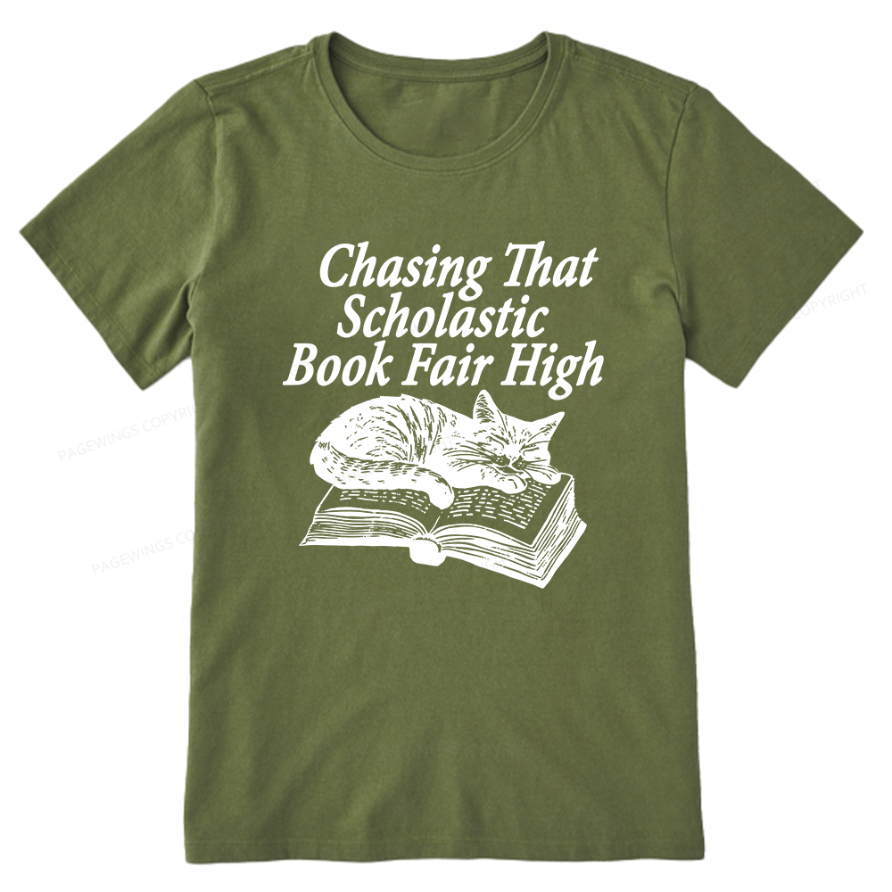 Pagewings Chasing That Scholastic Book Fair High Unisex Classic T-shirt