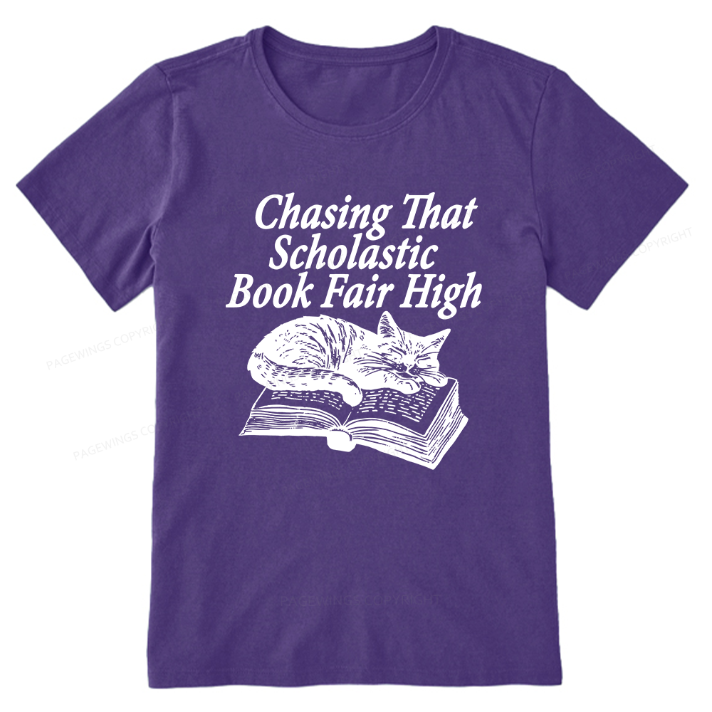 Pagewings Chasing That Scholastic Book Fair High Unisex Classic T-shirt