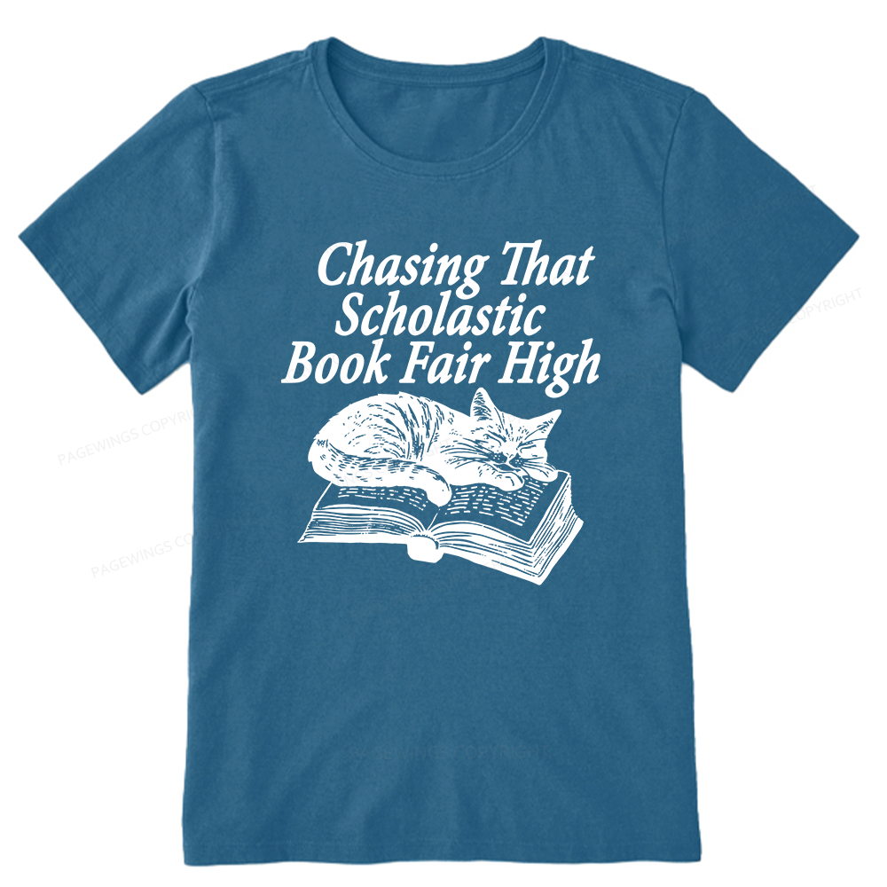 Pagewings Chasing That Scholastic Book Fair High Unisex Classic T-shirt