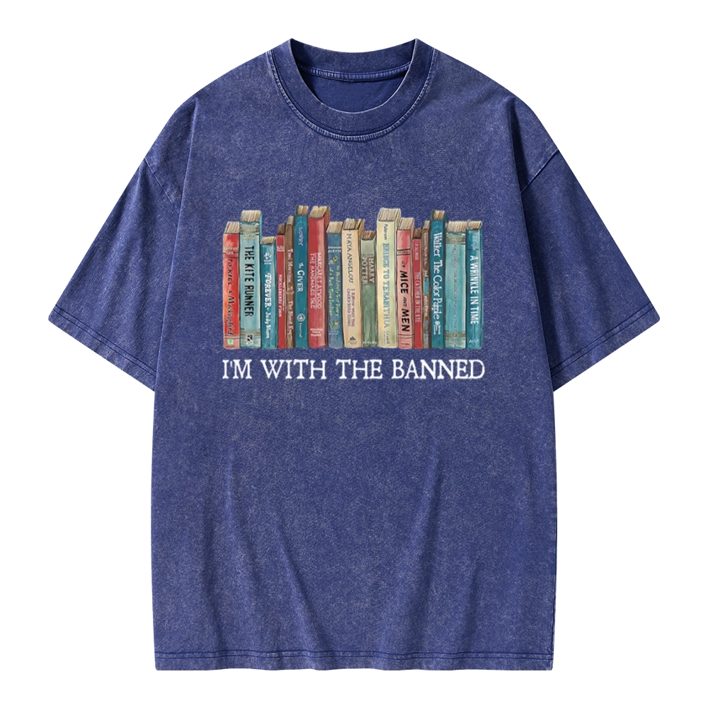 Pagewings I'm With The Banned Unisex Washed T-shirt