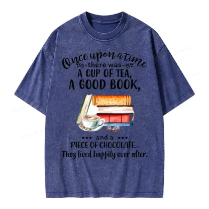 Pagewings Books And Chocolate Unisex Washed T-shirt