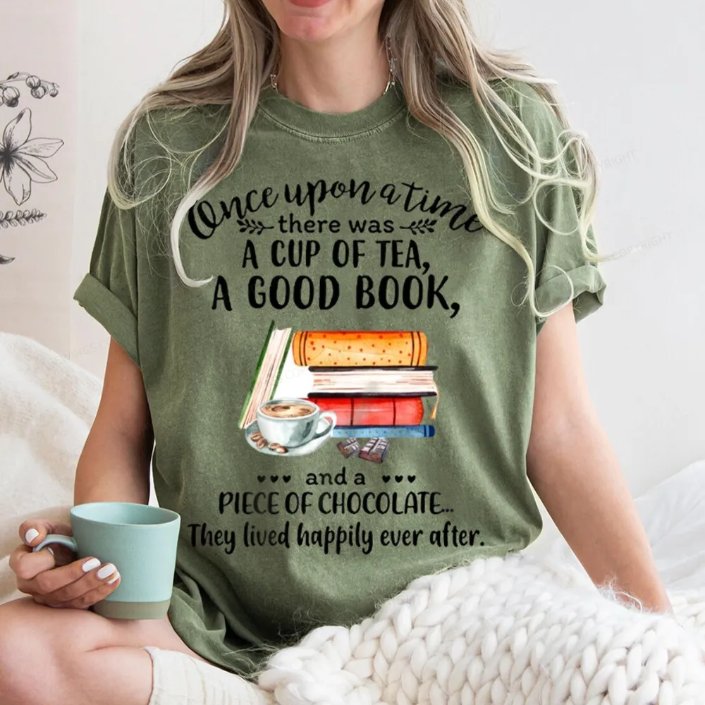 Pagewings Books And Chocolate Unisex Washed T-shirt