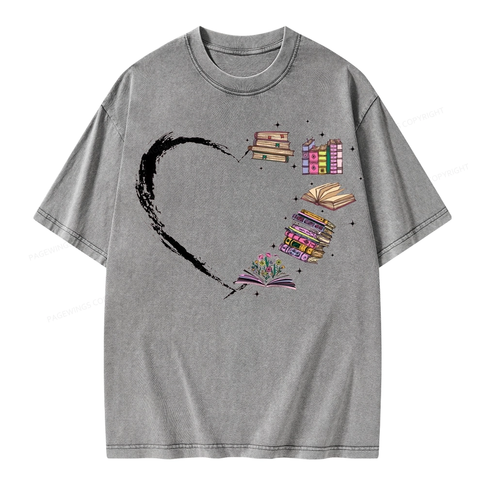 Pagewings Book Lover Unisex Washed T-shirt