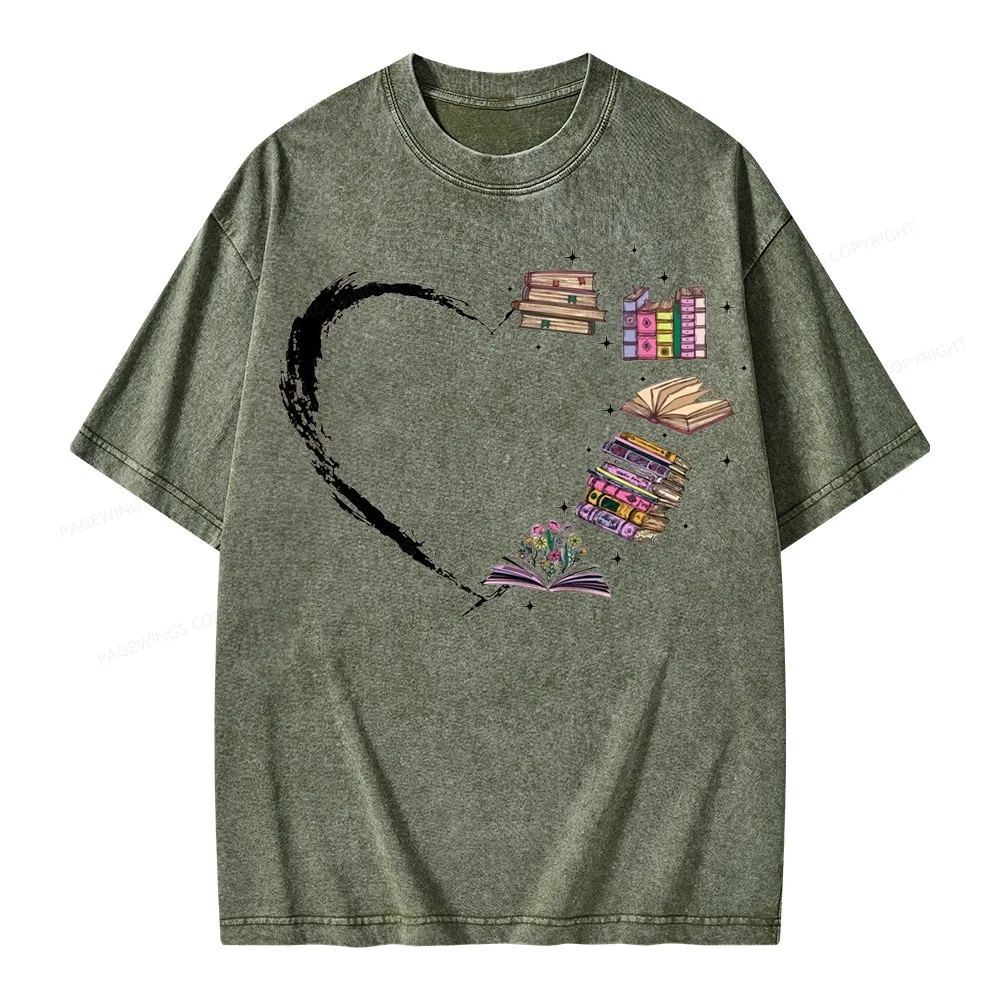 Pagewings Book Lover Unisex Washed T-shirt