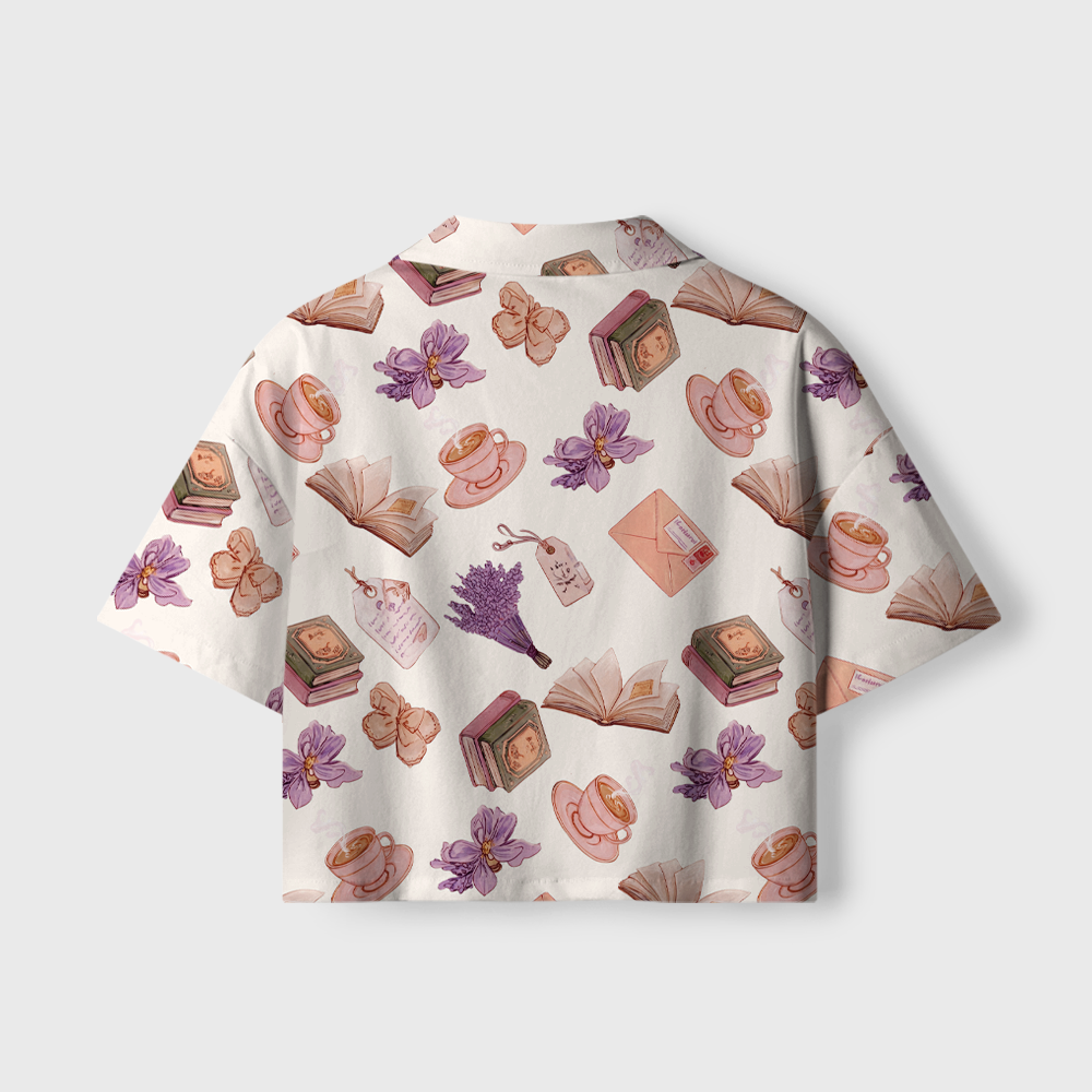 Pagewings Book Lover Women's Camp Shirt