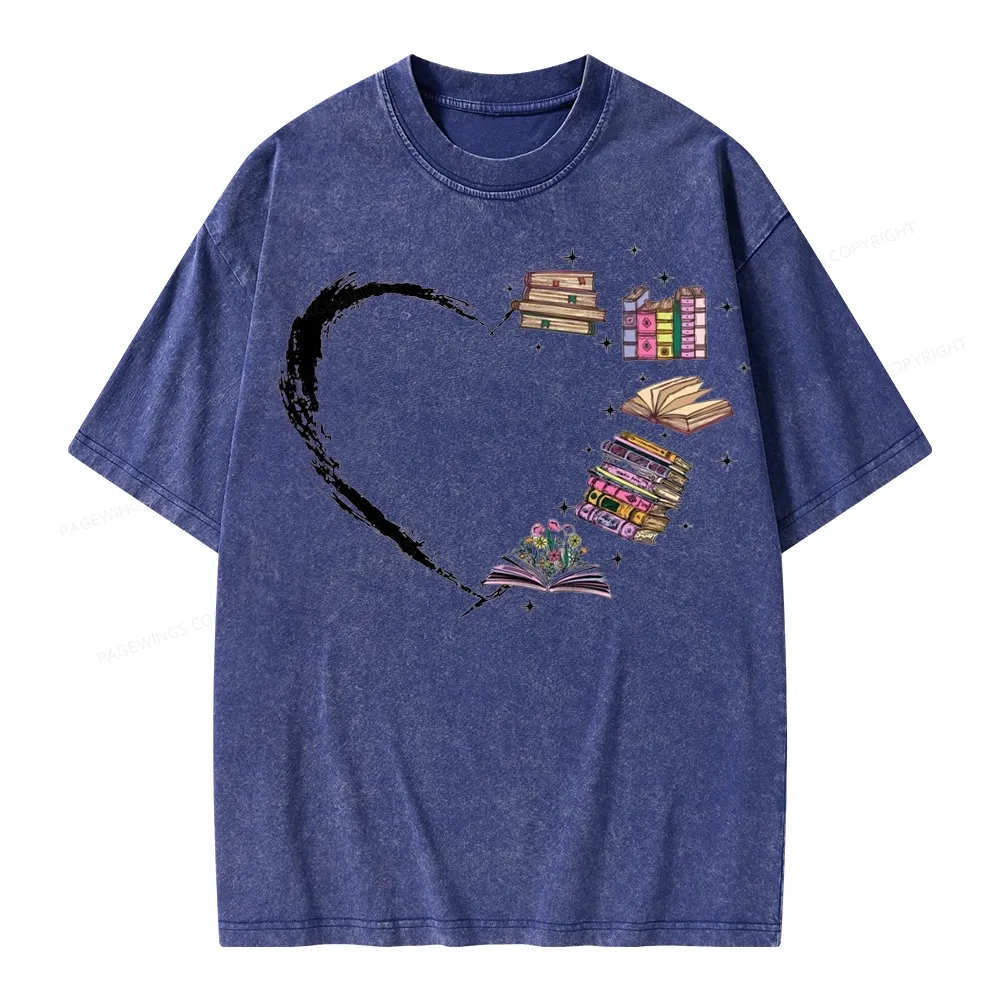 Pagewings Book Lover Unisex Washed T-shirt