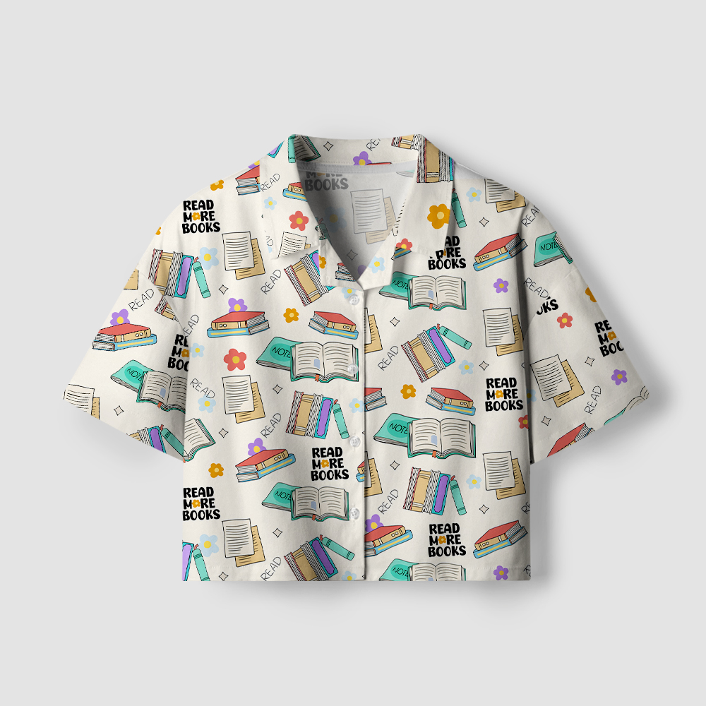 Pagewings Read More Books Women's Camp Shirt