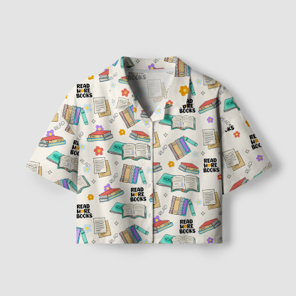 Pagewings Read More Books Women's Camp Shirt