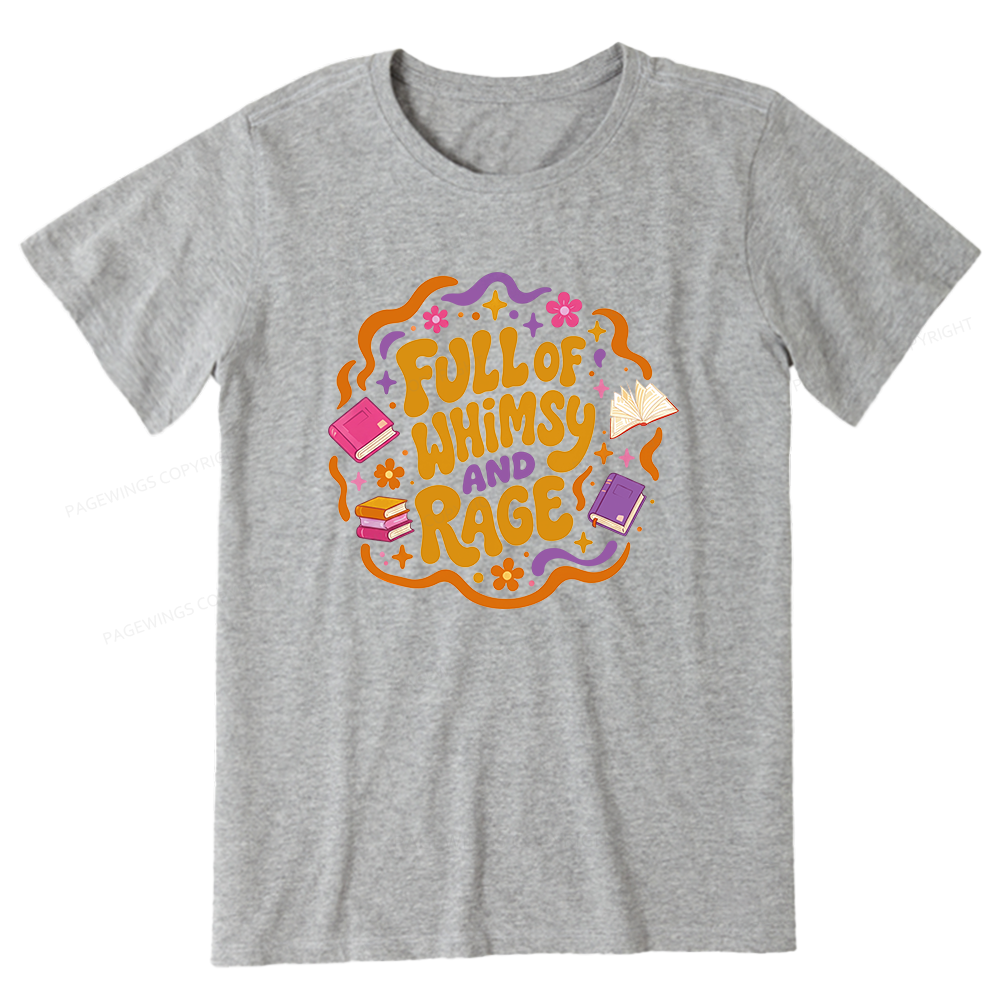 Pagewing Full Of Whimsy And Rage Bookish Unisex Classic T-shirt